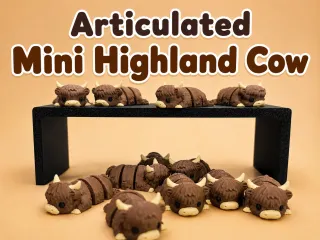 Articulated mini Highland Cow