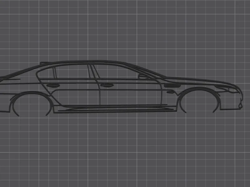 M5 E60 Detailed Silhouette