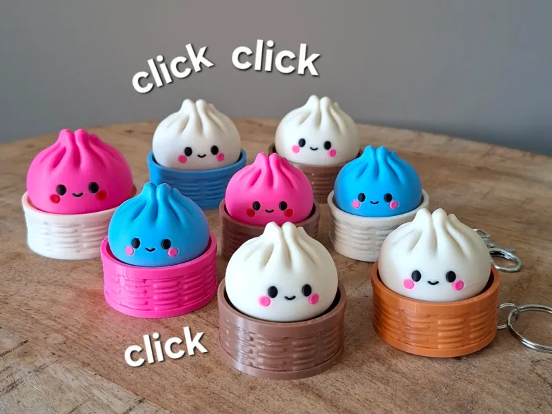Cute dumpling fidget clicker toy