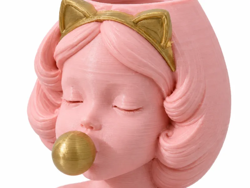 Vase fille chewgum