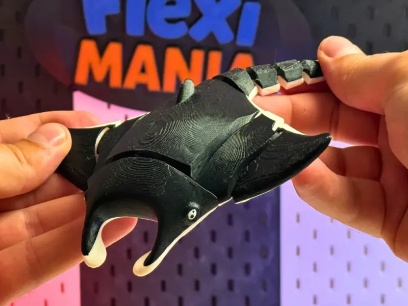 Manta Ray Articulated Print-in-Place – No Supports