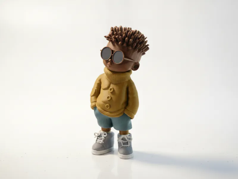 Figurine de personnage Cool Kid Divers Imprimable en 3D