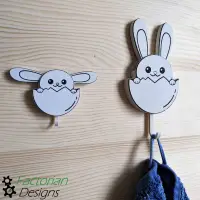 Key & Towel Holder - Wall Bunny - Funny and Cute Organizer-1