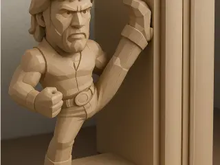Chuck Norris Kicking Bookend