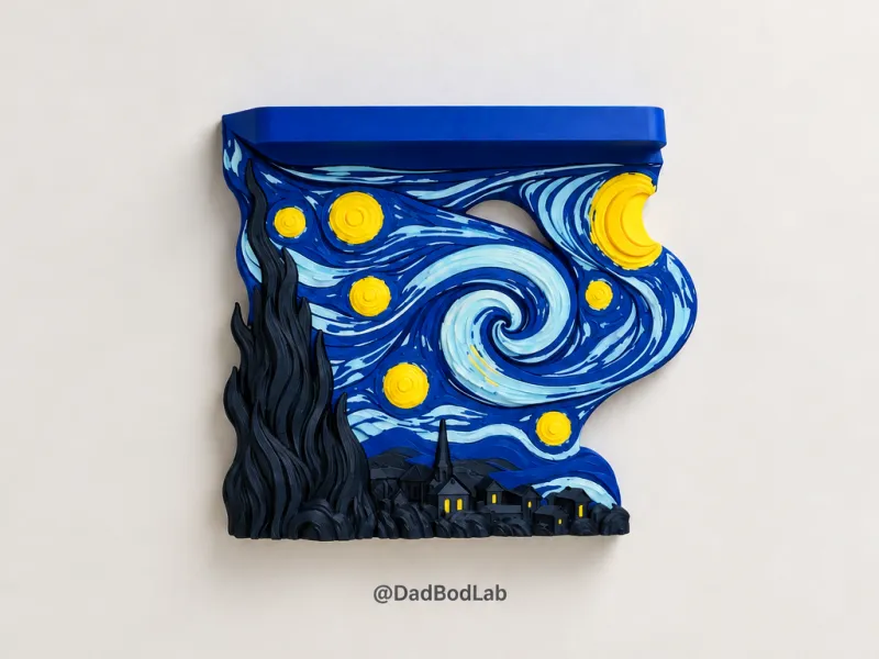 Nuit étoilée | Étagère flottante sculpturale