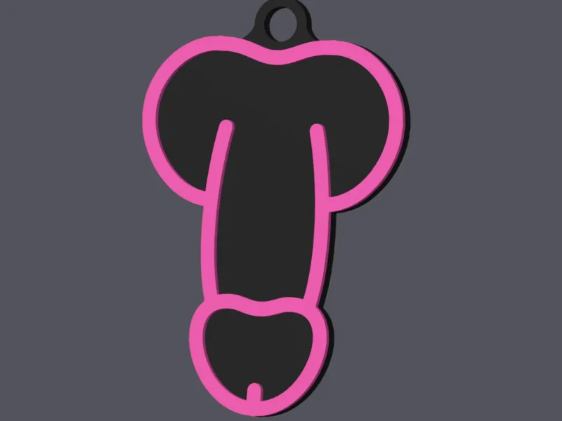 Penis - Keychain v2 (2 versions)
