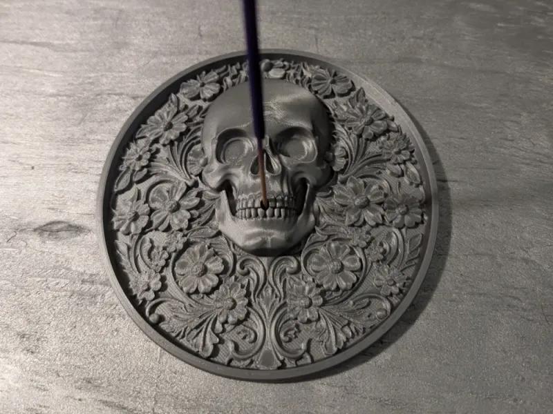 Botanical Skull Ash Catcher