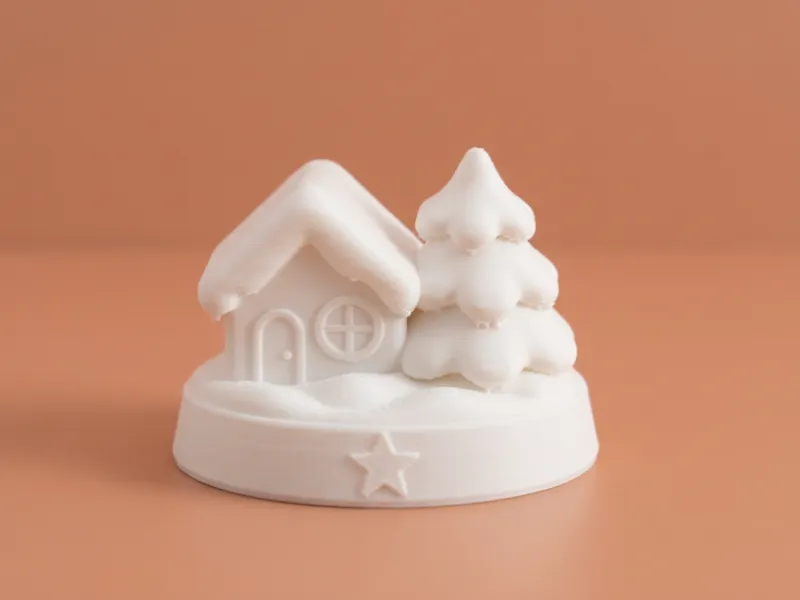 Chalé de Natal Nevado – Diorama de Inverno