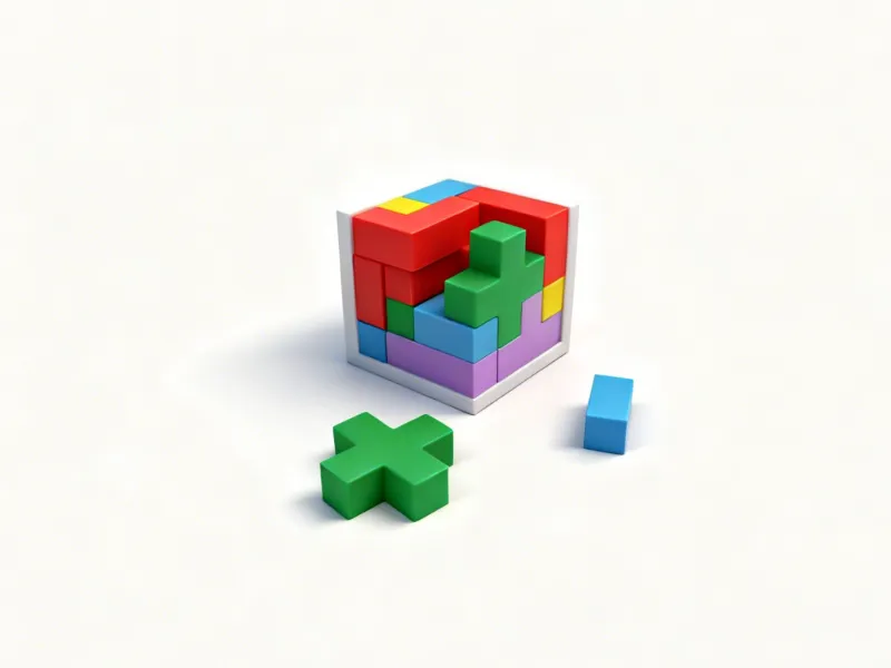 Brinquedo e ornamento de blocos de construção 3D estilo Tetris