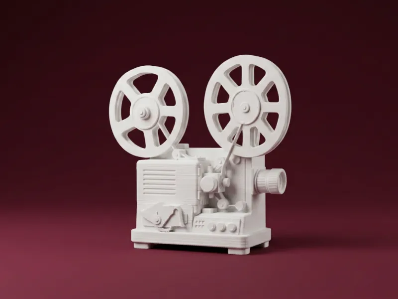 Vintage Filmprojector op Schaal 1:12