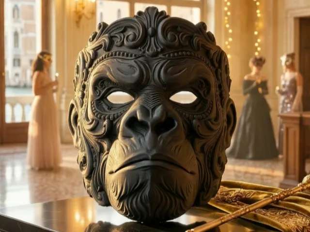 Maschera di gorilla in stile barocco