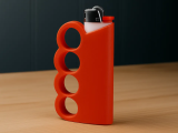 Brass knuckle Bic lighter holder-0