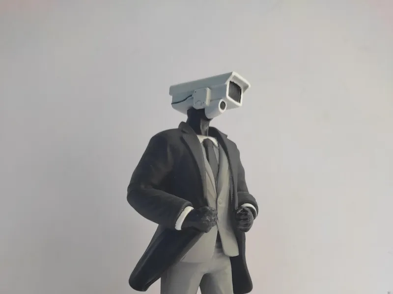 CCTV Man Skibidi Toilet Figurine Statue Fan Art