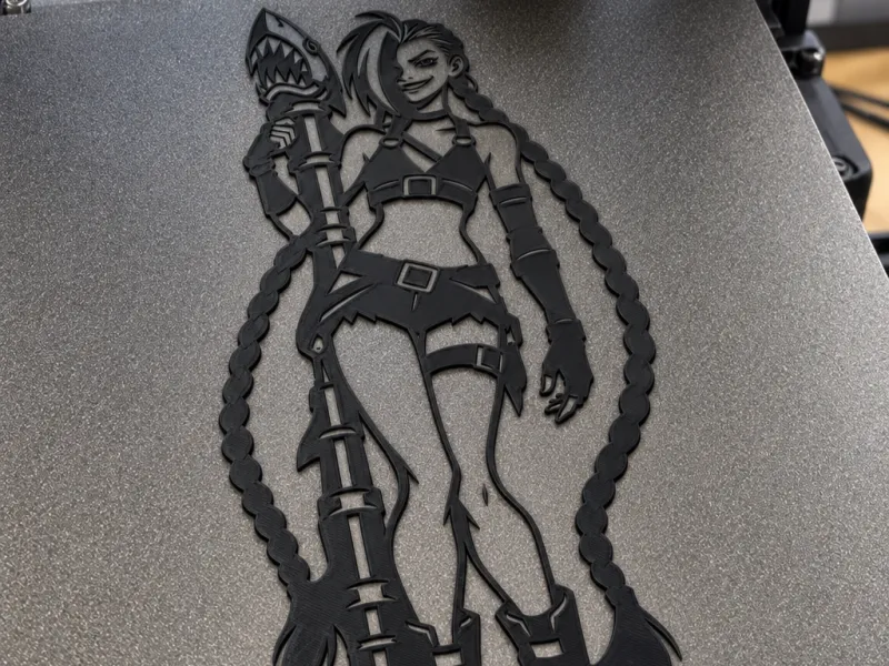 Arte da parete a figura intera di Jinx – Design stencil stampabile in 3D