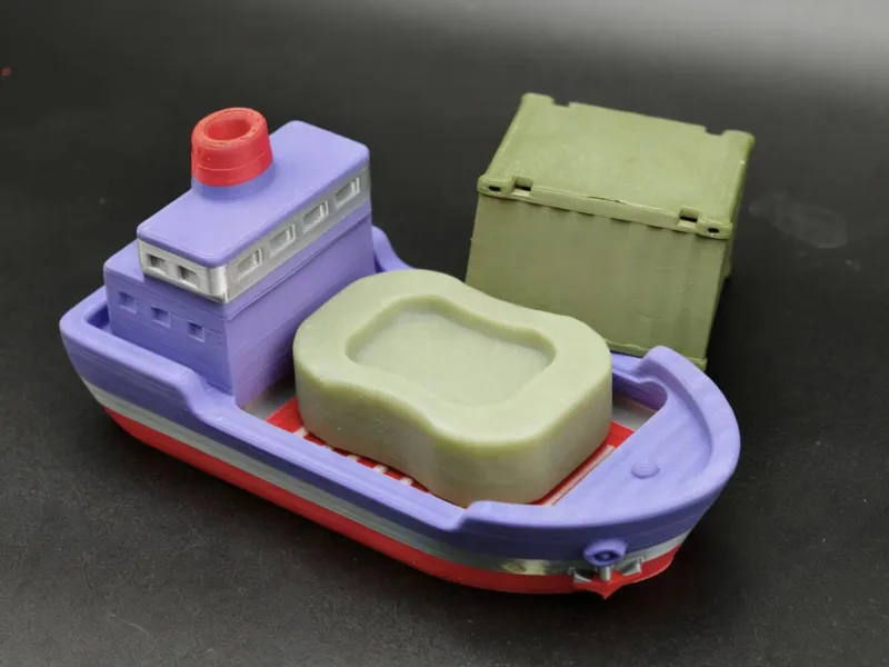 Chibi container vrachtschip zeepbakje