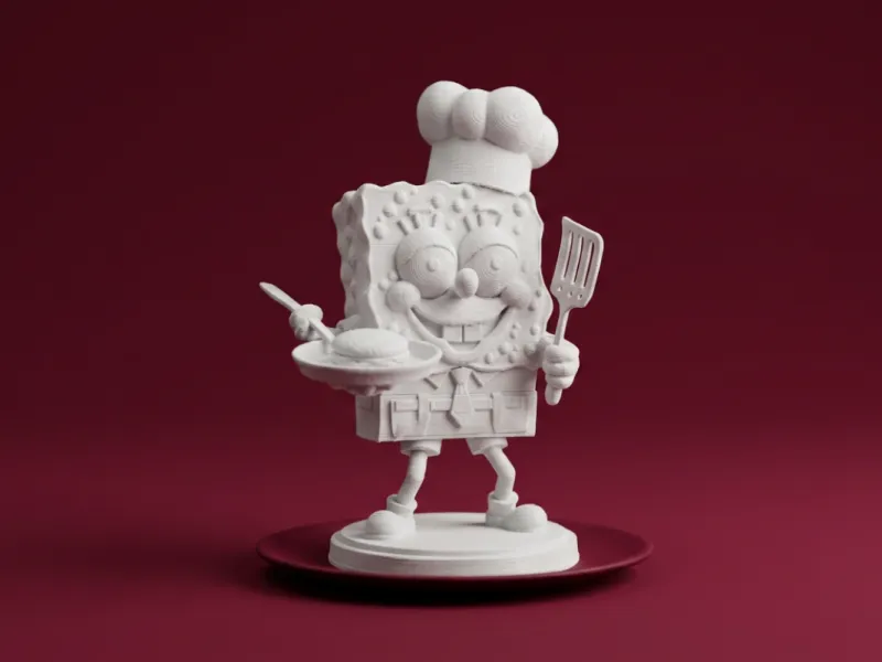 SpongeBob SquarePants as Fry Cook
