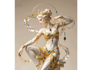 Vergoldete Muse