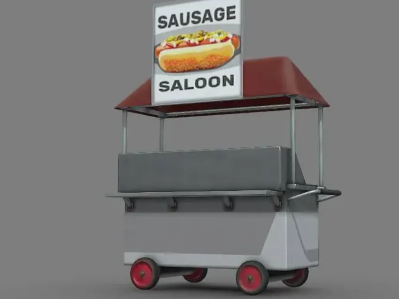 Hot dog food cart