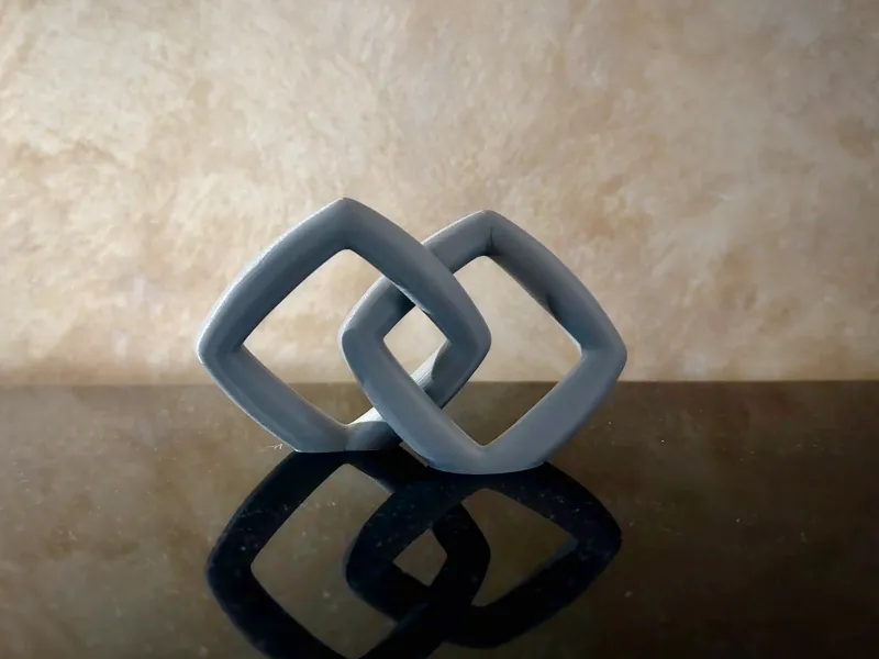 KNOT #1 - Print in Place Interlocking Square Sculpture