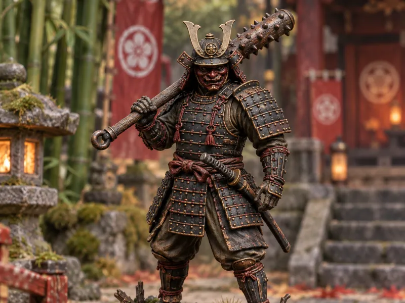 Samourai with kanabo for boardgame and rpg