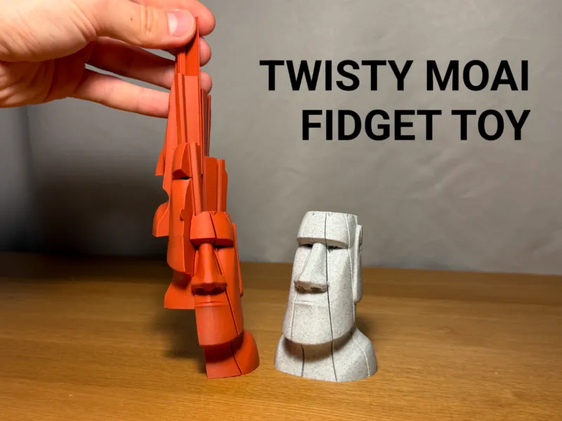 Jouet anti-stress Moai torsadé