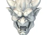 Gothic Demon Gargoyle Head – Detailed Sculpt Model-0