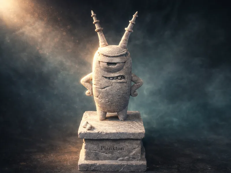 Plankton sculpture痞老板雕塑