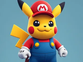 PIKACHU VERSION MARIO BROS FIGURE