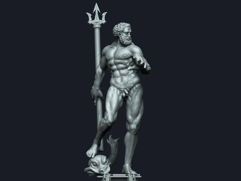 Neptune's Fountain Bologna Italy 3D STL File For 3D Printing