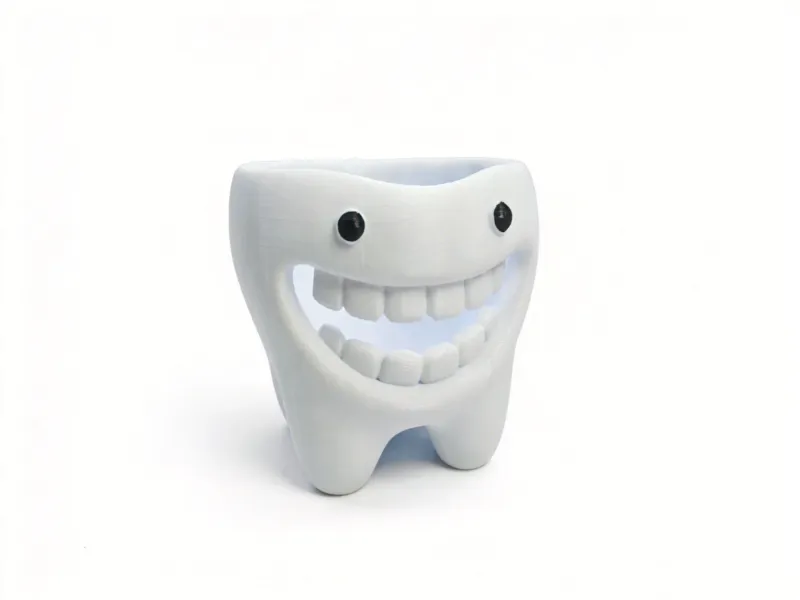 Creative Tooth‑Shaped Storage Box & Toothbrush Holder