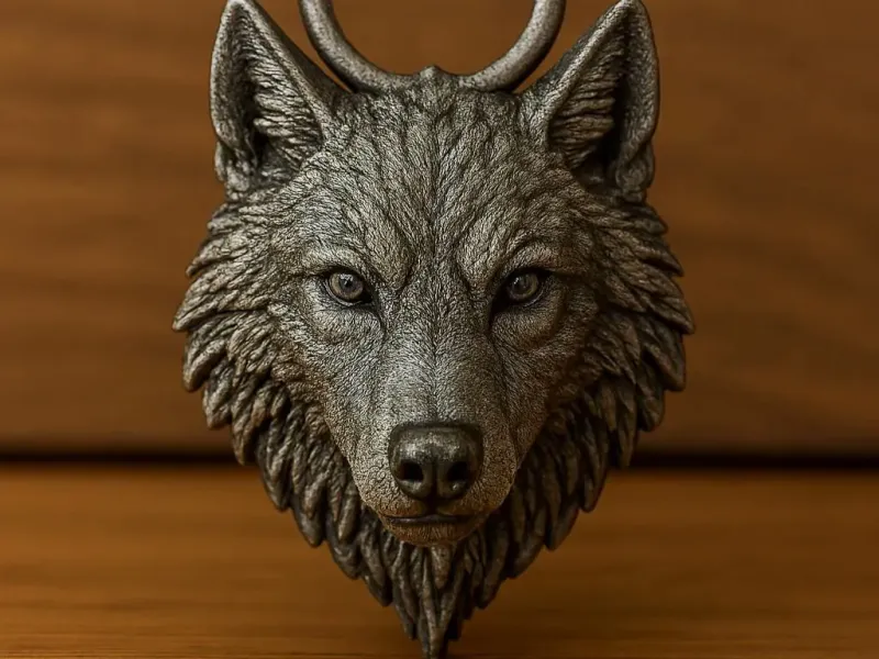 Wolf keychain