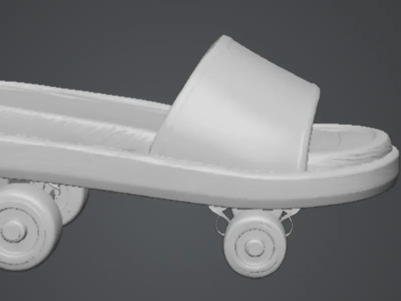 带轮子的拖鞋 3d模型