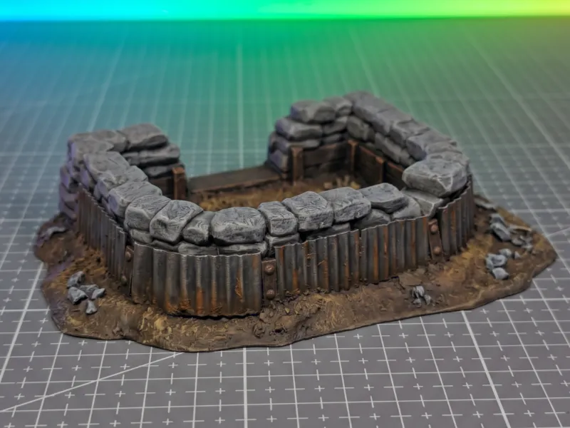 Fortification circulaire en pierre - Terrain de jeu de guerre Grimdark