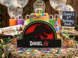 🦖 Jurassic Park Name Sign: Dino Decor - [Daniel]