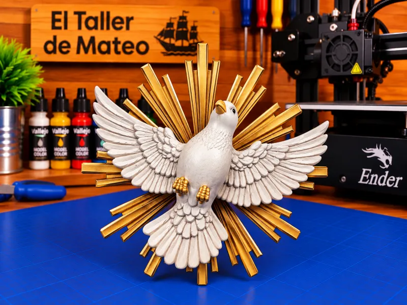 Paloma de la Paz con Halo – El Taller de Mateo