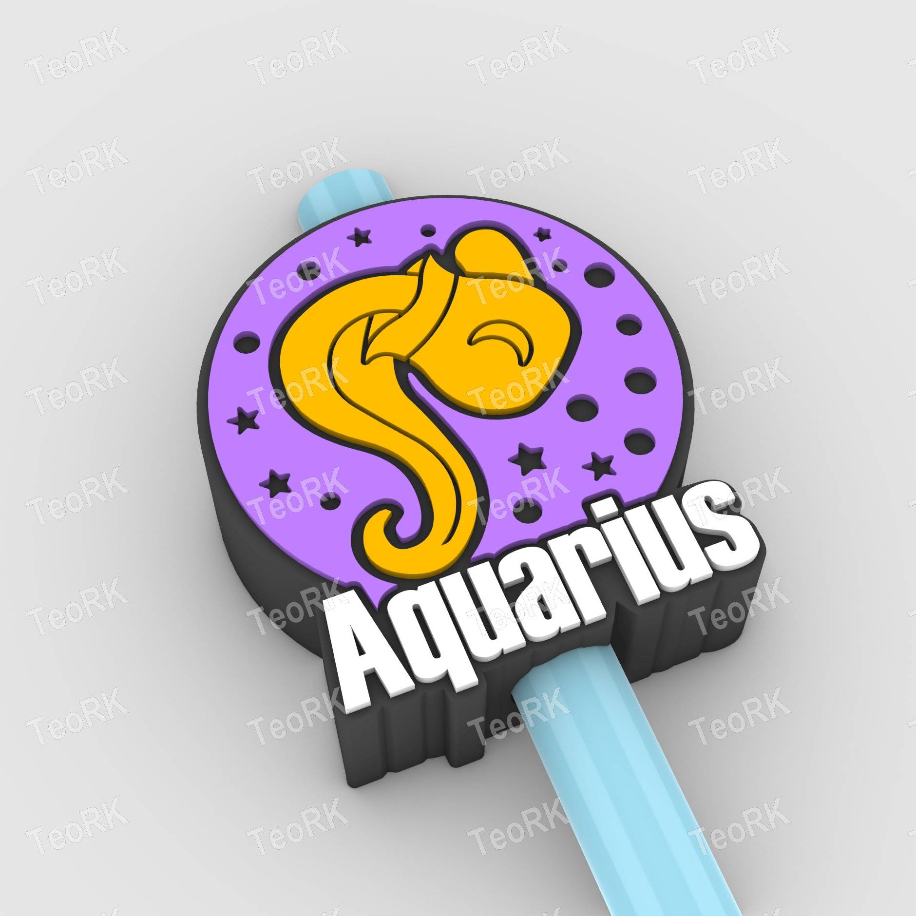Straw Topper aquarius - signs of the zodiac - horoscope