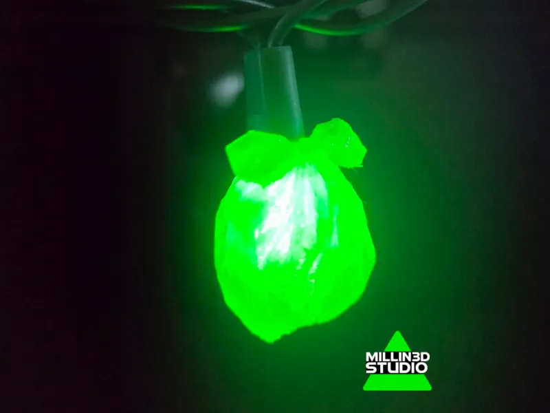 Mini Trash Bag String Light Covers - Transparent Filament