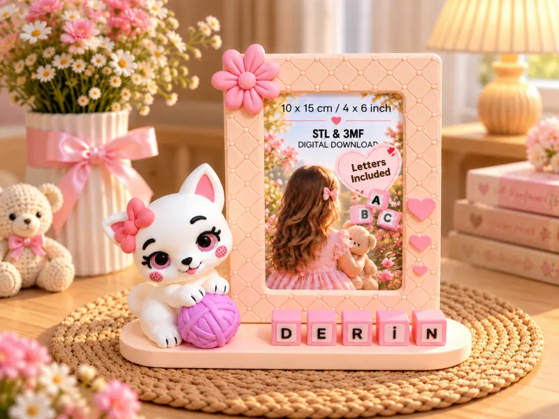Personalized Baby & Kids Picture Frame with Name Blocks