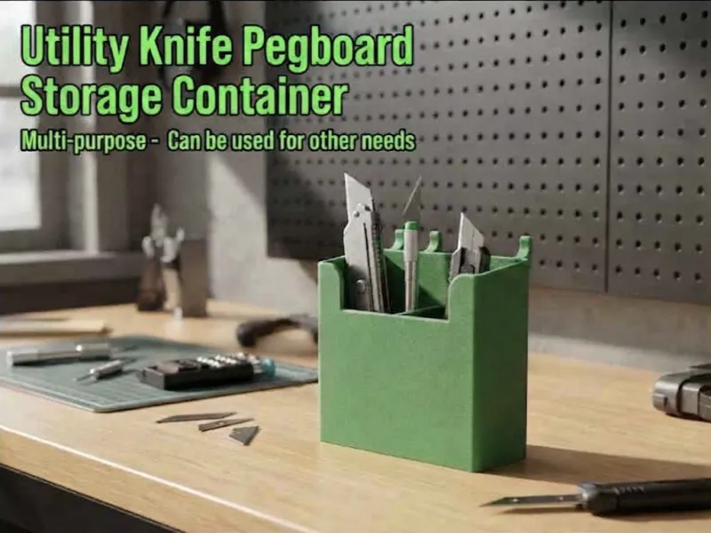 Utility Knife Pegboard Storage Container