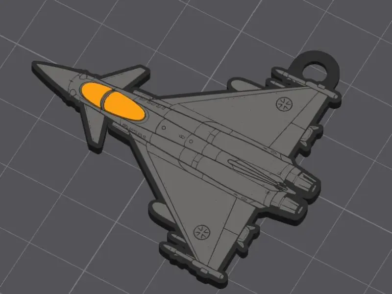 EF Typhoon Multi-Colour Keychain / Keyring
