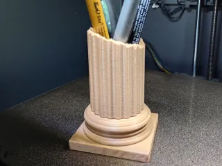 Stone ruin pen holder