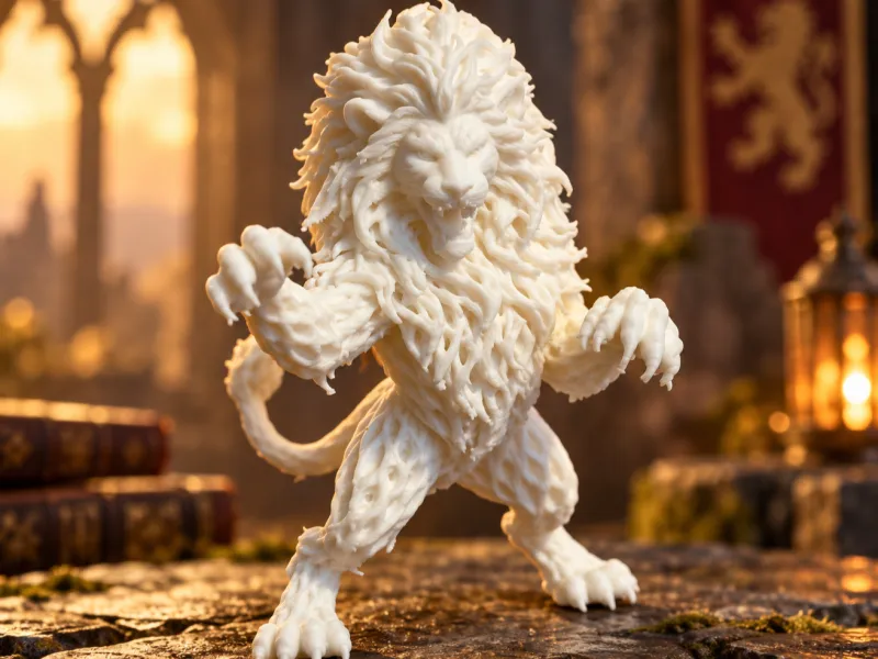Leão Majestoso – Escultura de Guardião Poderoso