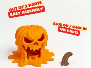 ANGRY MELTING PUMPKIN (TEALIGHT VERSION) / HALLOWEENDECOR