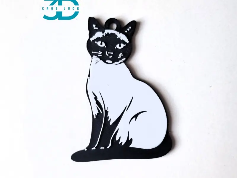 Siamese 2 keychain+magnet