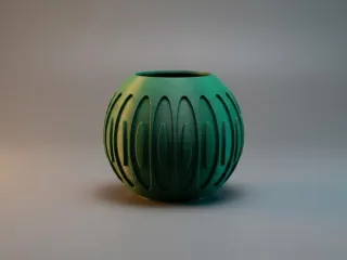 Ribbed Orb Vase