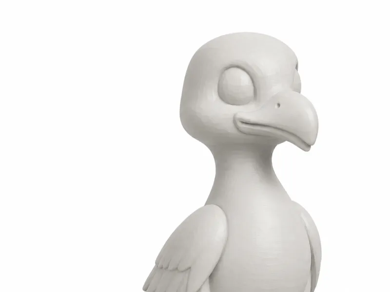 Cute Stylized Bird Figurine