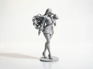 Lady Salute Female Figurine 3D Printable