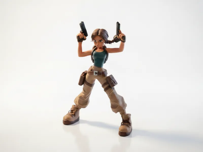 Figura de Ação da Lara Croft, Colecionável de Games, Imprimível em 3D