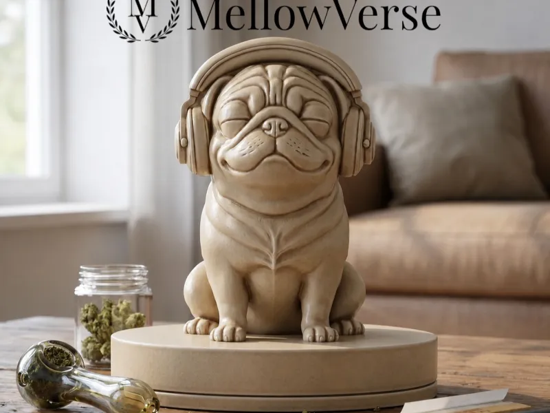 Chill Pug Herb Grinder - 2 Part Magnetic - MellowVerse