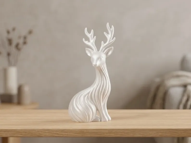 Line Art Reindeer - Modern Christmas Decor